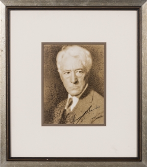 Kenesaw Mountain Landis Autographed Photograph In 16.5 x 19 Framed Display (Beckett)